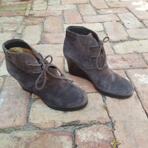 Via Spiga suede ankle boots Gray wedges MIRREN